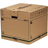 BANKERS BOX SmoothMove Cajas de transporte y mudanza súper resistentes- doble espesor- con asas- no necesita cinta de…